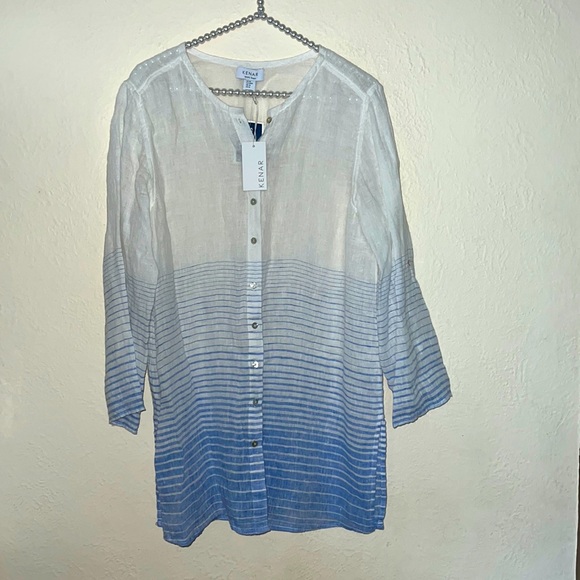 Kenar medium linen tunic top nwt - Picture 2 of 7